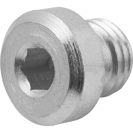 Screw Plug, 1/2 In Dia, Steel Zinc Plated